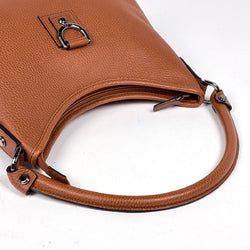 Gucci logo shoulder bag, Abbey, leather, brown, 268637, women's