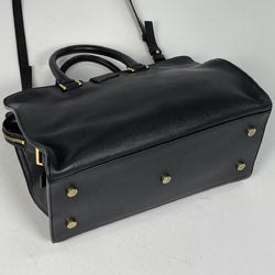 Saint Laurent Cabas Small 2-Way Leather Handbag, Black, 394461, Women's