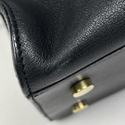 Saint Laurent Cabas Small 2-Way Leather Handbag, Black, 394461, Women's