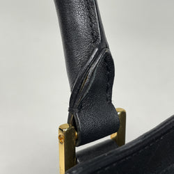 Saint Laurent Cabas Small 2-Way Leather Handbag, Black, 394461, Women's