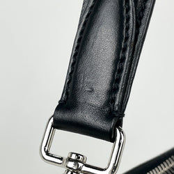 Prada PRADA Logo Plate Shoulder Bag, Leather, Nero (Black), Women's