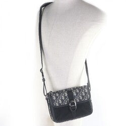 DIOR Homme 2ESWS006YKY Canvas Leather Dior 8 Buckle Oblique Pattern Shoulder Bag Beige Made in Italy women's