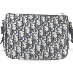 DIOR Homme 2ESWS006YKY Canvas Leather Dior 8 Buckle Oblique Pattern Shoulder Bag Beige Made in Italy women's